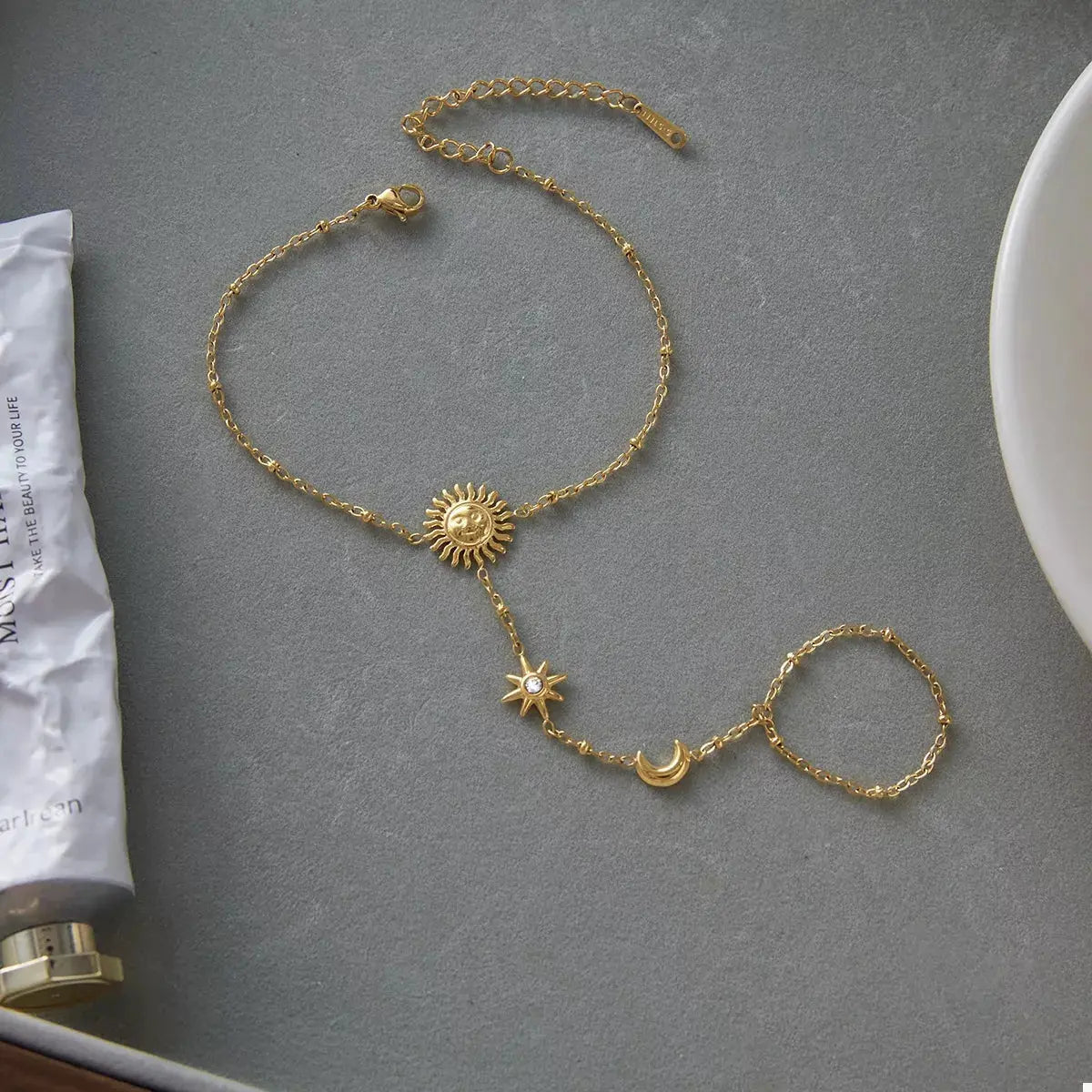 18K Gold-Plated Chain Sun Bracelet - SmileBen