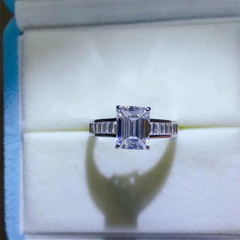 3 Carat Moissanite 925 Sterling Silver Ring - SmileBen