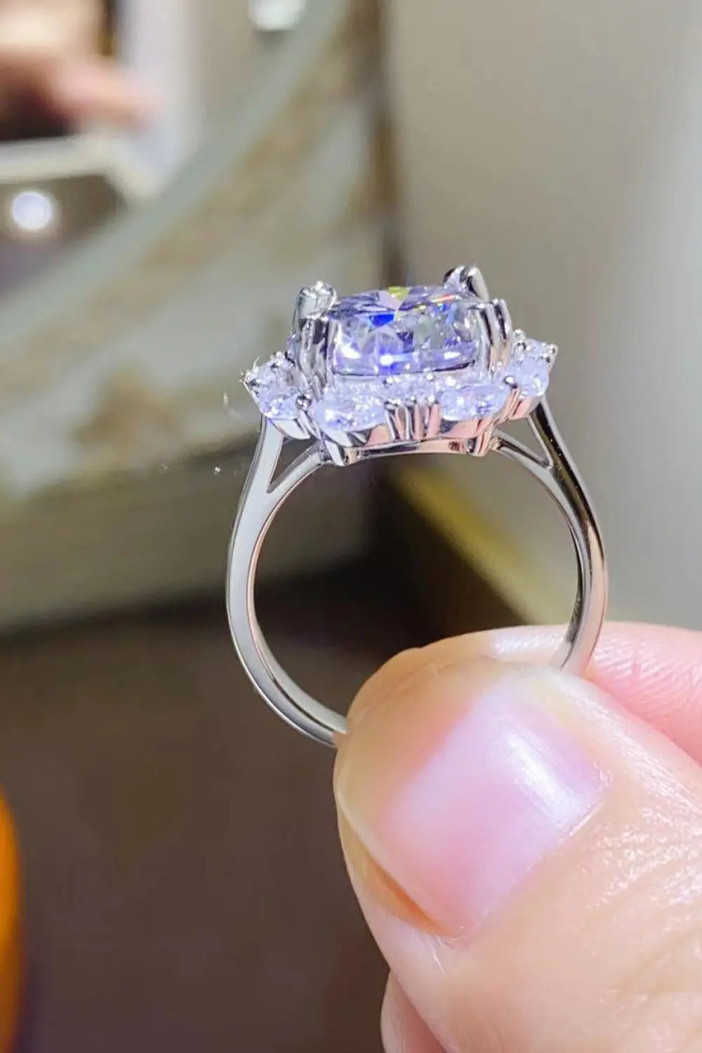 5 Carat Moissanite 925 Sterling Silver Ring - SmileBen