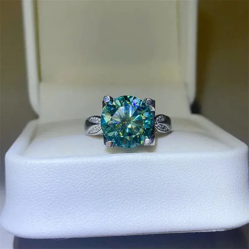 5 Carat Moissanite Zircon 925 Sterling Silver Ring - SmileBen