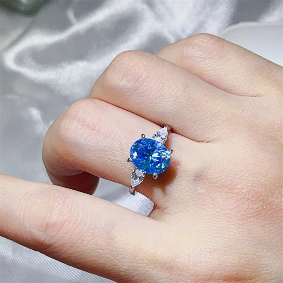 3 Carat Moissanite 925 Sterling Silver Ring - SmileBen