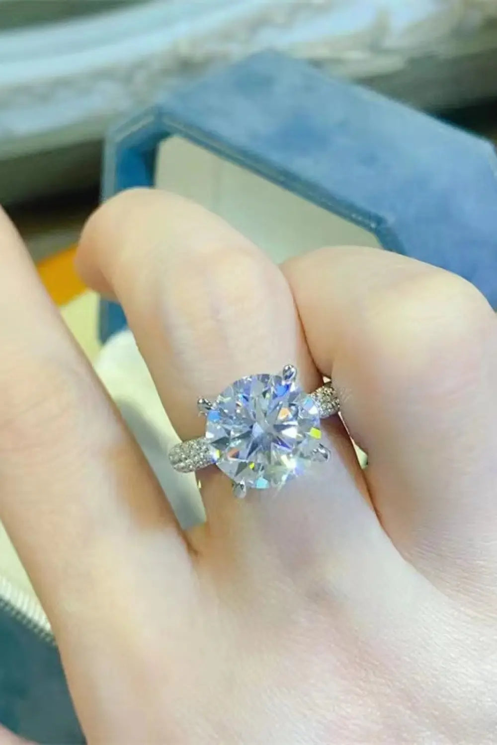 5 Carat Moissanite 925 Sterling Silver Ring - SmileBen