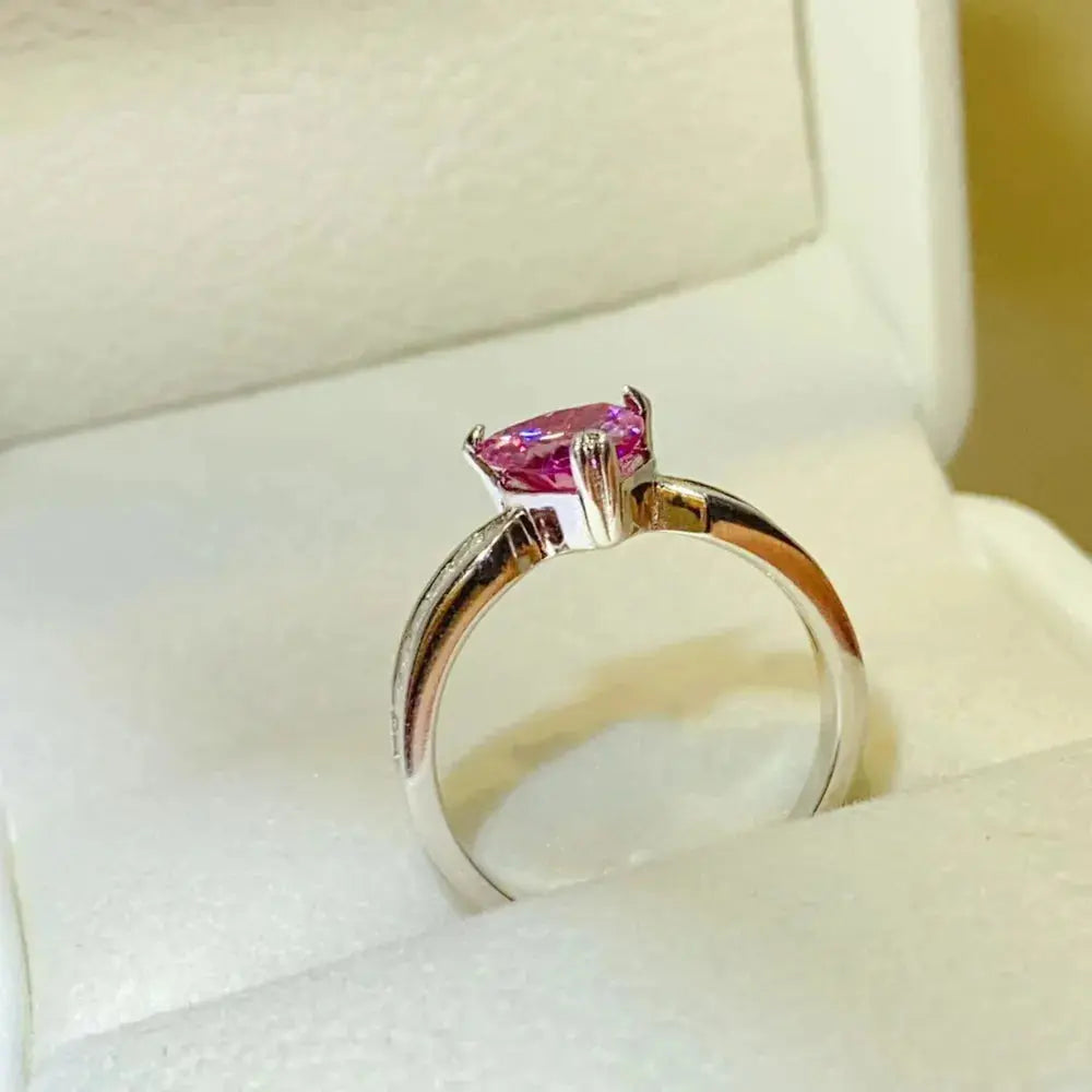 1 Carat Moissanite 925 Sterling Silver Ring - SmileBen