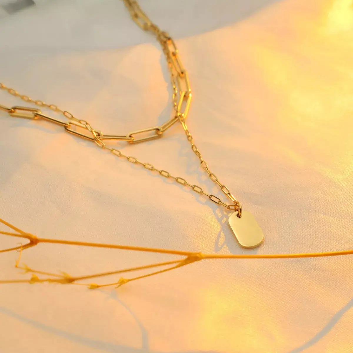 18K Gold-Plated Double Layered Necklace - SmileBen
