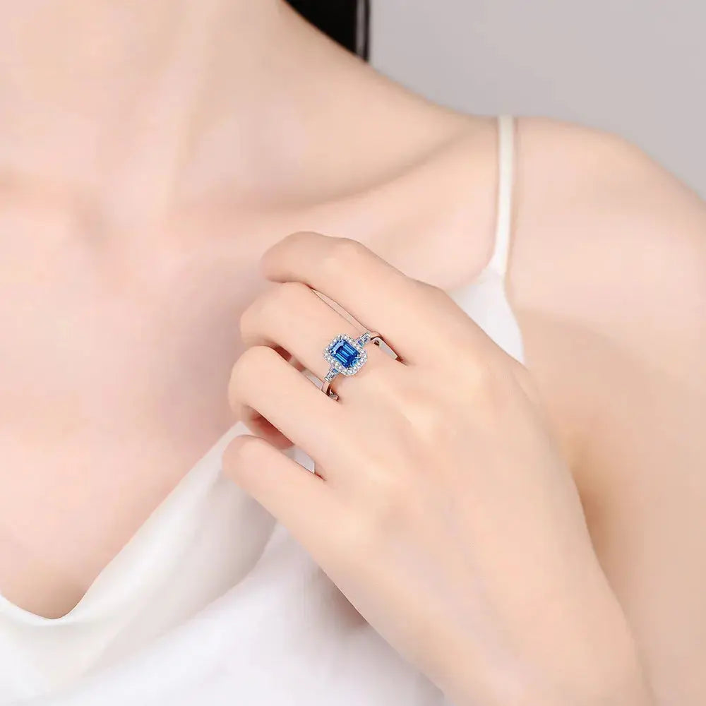 1 Carat Moissanite 925 Sterling Silver Ring - SmileBen