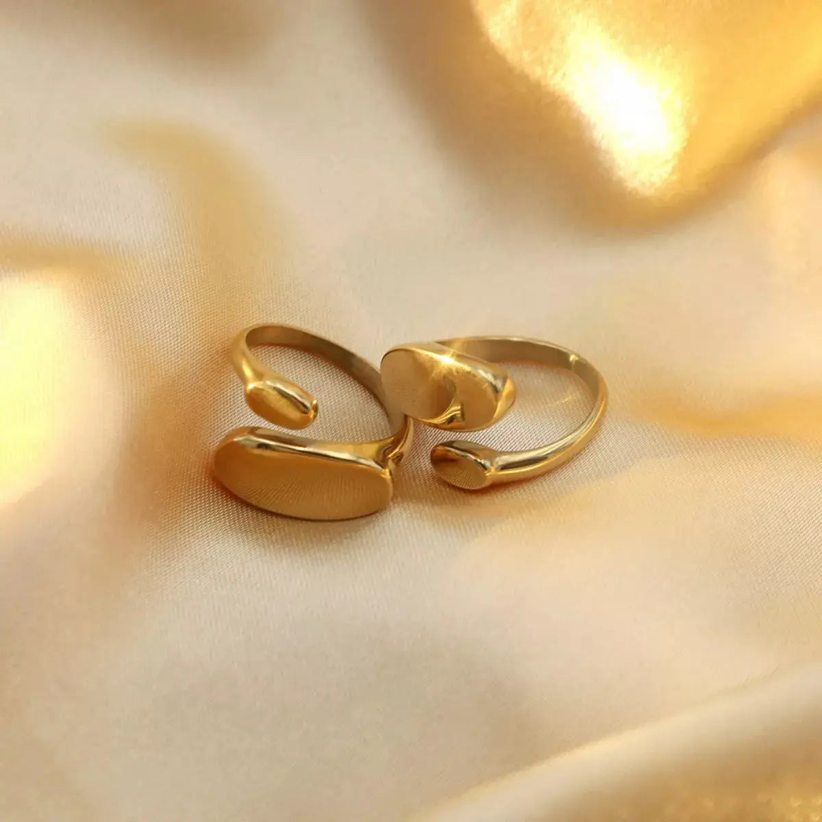 18K Gold-Plated Bypass Ring - SmileBen
