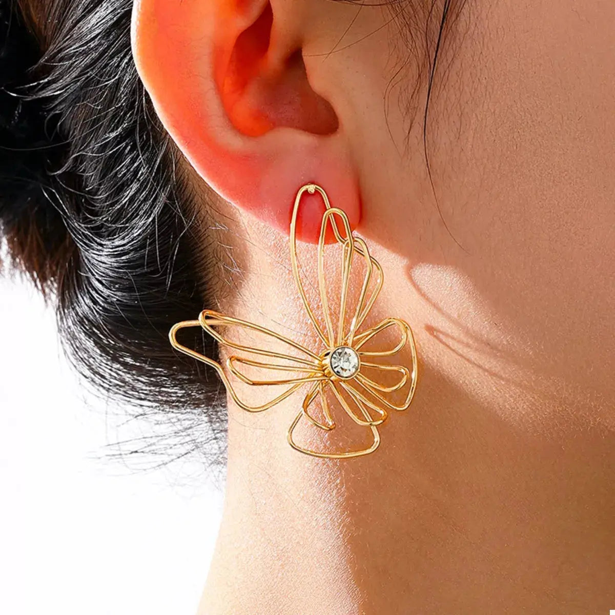 18K Gold-Plated Butterfly Earrings - SmileBen