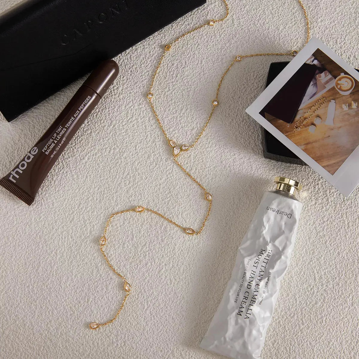 18K Gold-Plated Zircon Chain Necklace - SmileBen