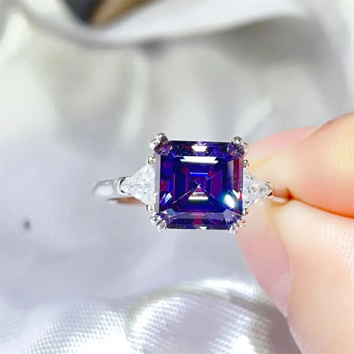 3 Carat Moissanite 925 Sterling Silver Ring - SmileBen