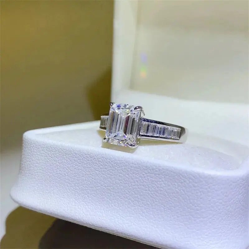 3 Carat Moissanite 925 Sterling Silver Ring - SmileBen