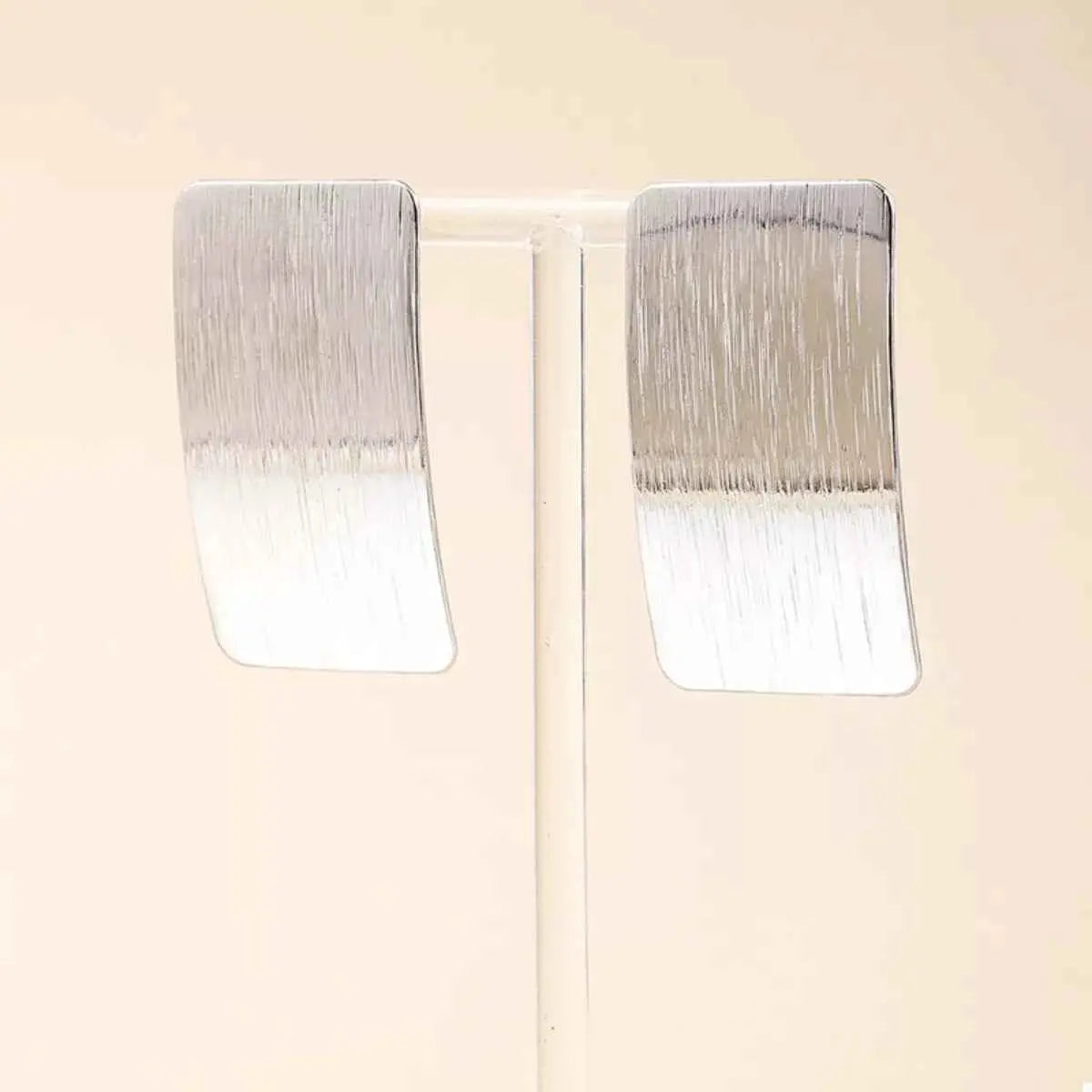 18K Gold-Plated Rectangle Earrings