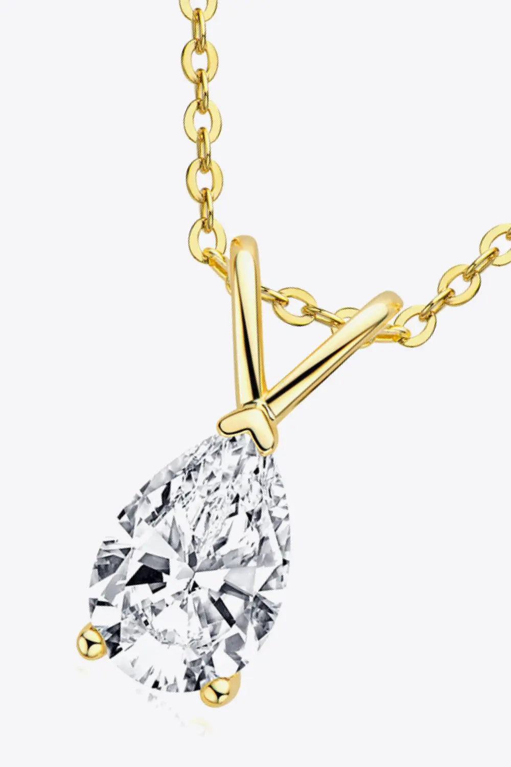 1.5 Carat Moissanite Pendant 925 Sterling Silver Necklace - SmileBen