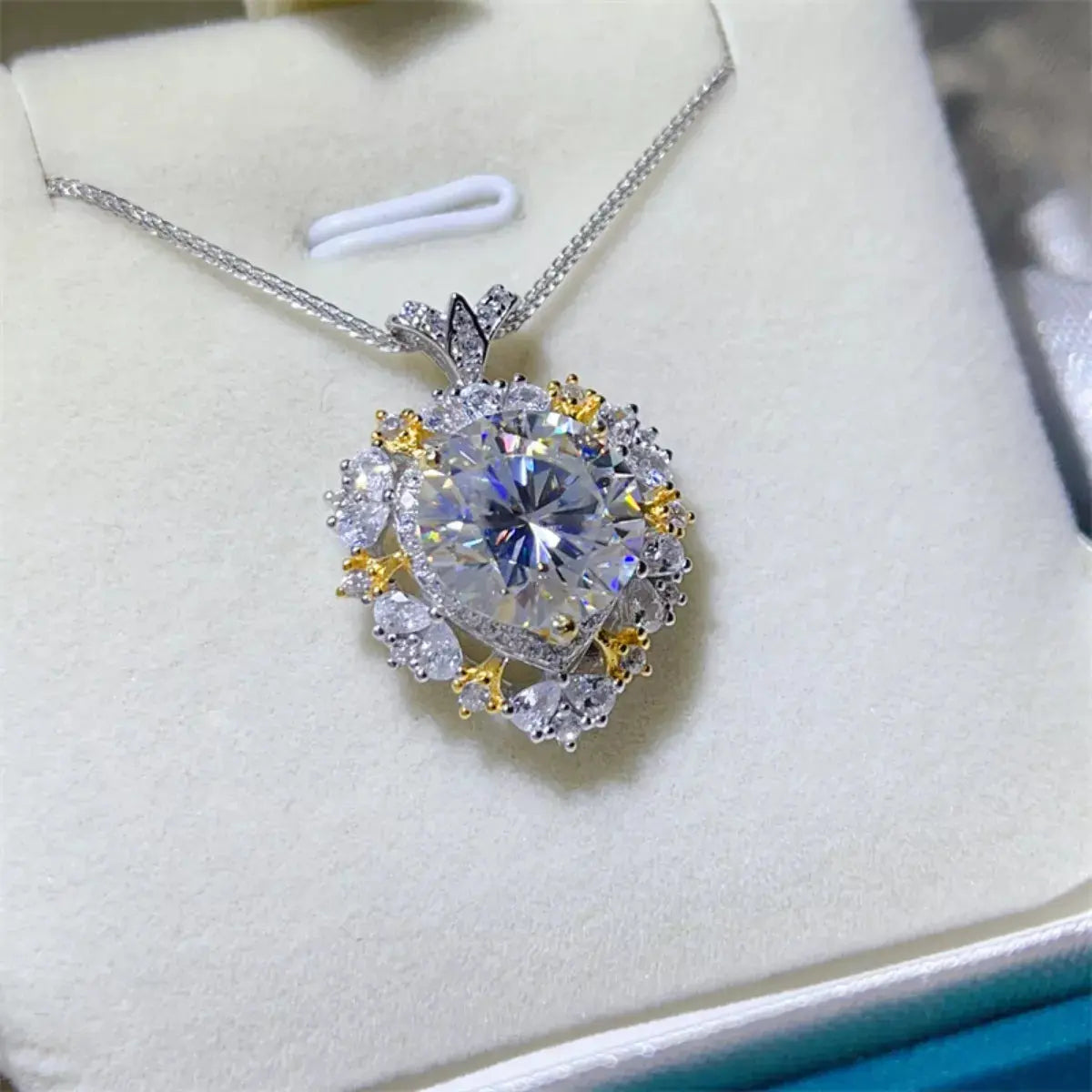 5 Carat Moissanite 925 Sterling Silver Necklace - SmileBen