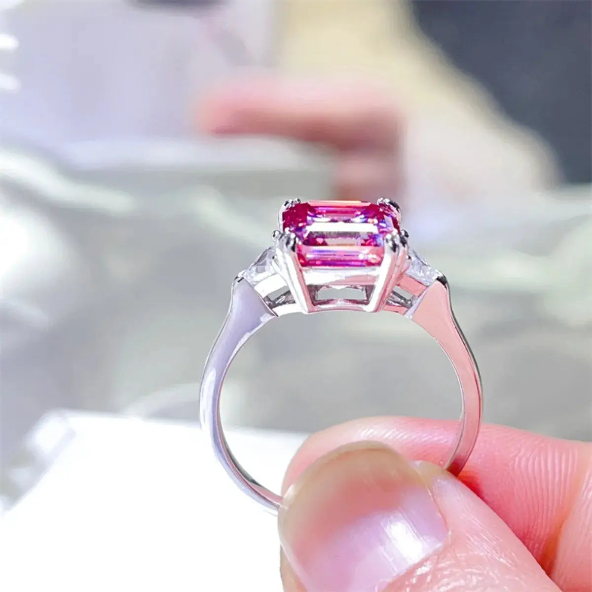3 Carat Moissanite 925 Sterling Silver Ring - SmileBen