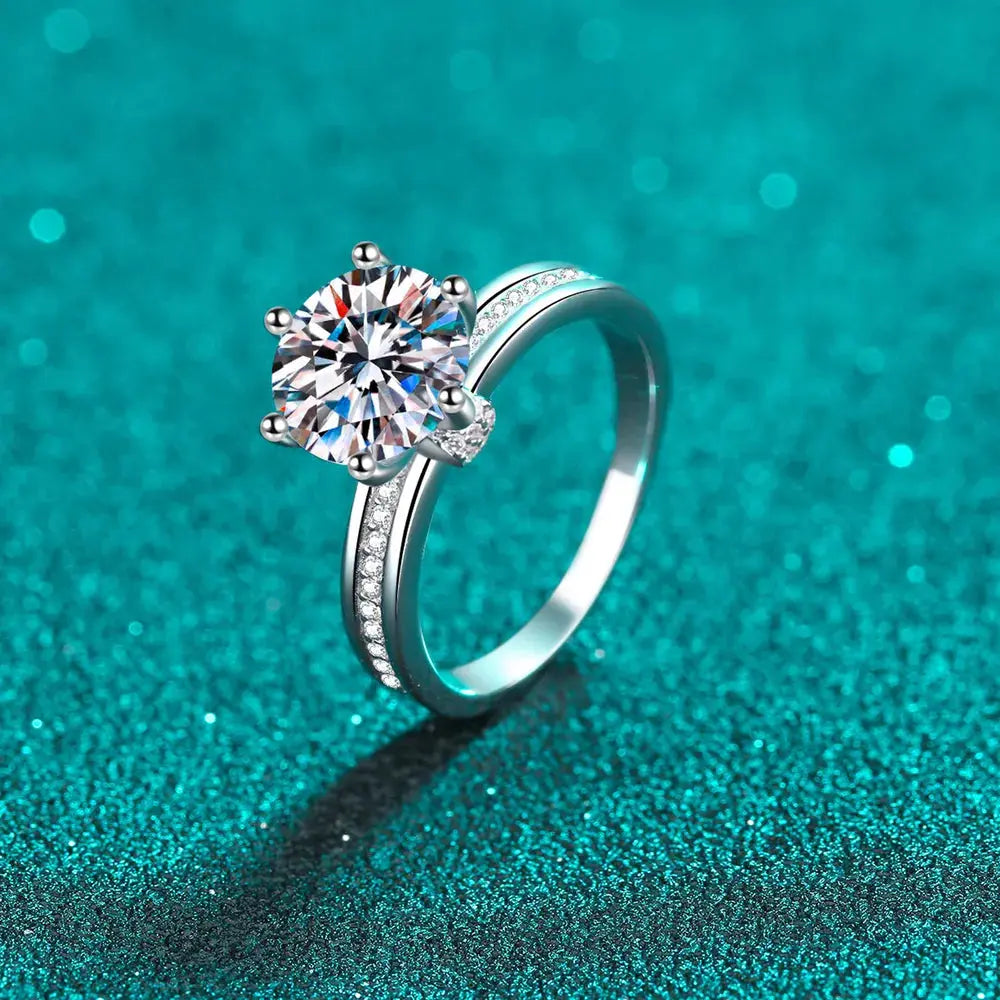 3 Carat Moissanite 925 Sterling Silver Ring - SmileBen