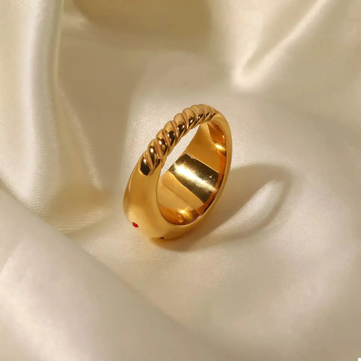 18K Gold-Plated Zircon Ring - SmileBen