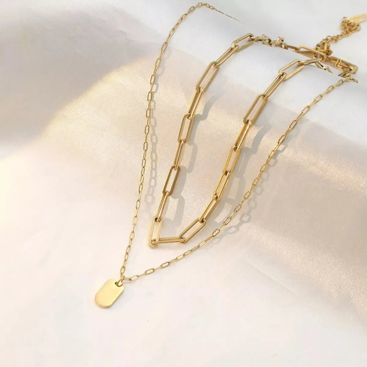 18K Gold-Plated Double Layered Necklace - SmileBen