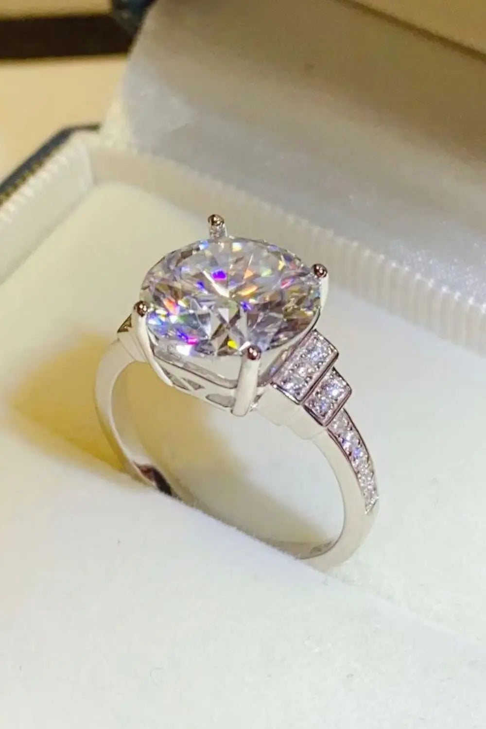 5 Carat Moissanite 925 Sterling Silver Ring - SmileBen