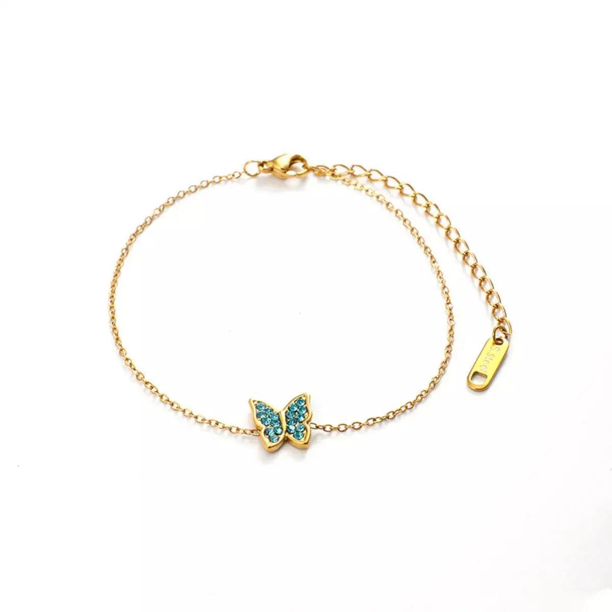18K Gold-Plated Butterfly Adjustable Bracelet - SmileBen