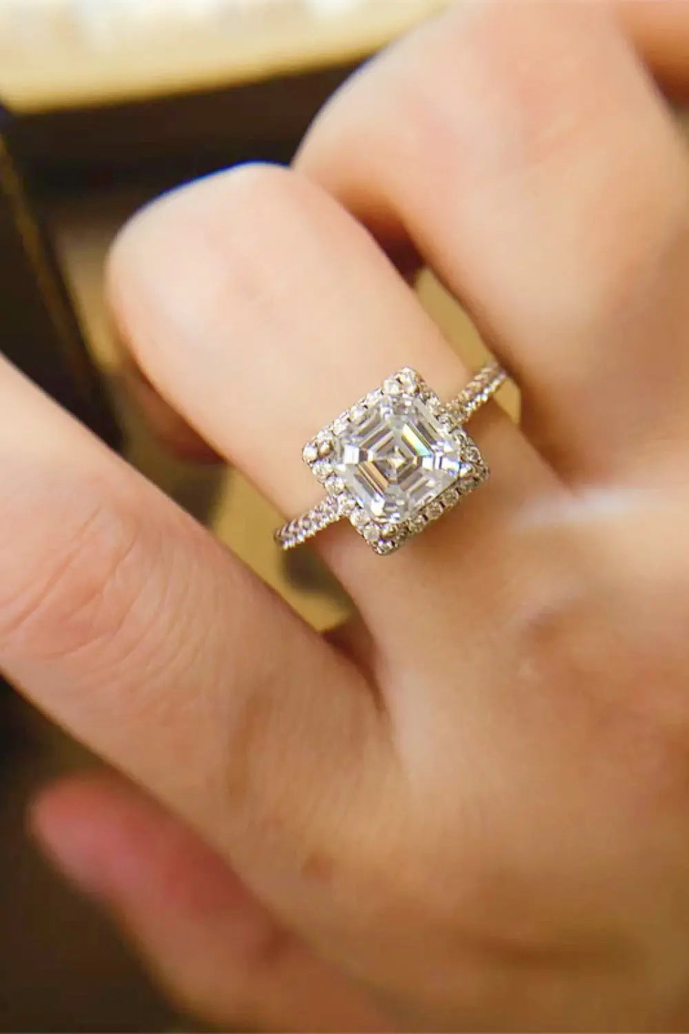 2 Carat Moissanite 925 Sterling Silver Ring - SmileBen