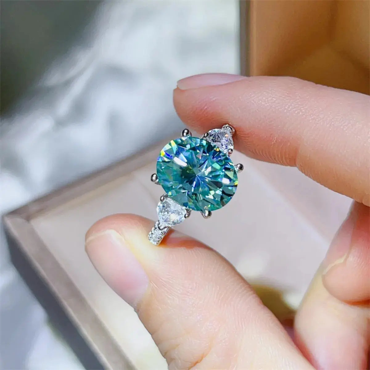 5 Carat Moissanite 925 Sterling Silver Ring - SmileBen