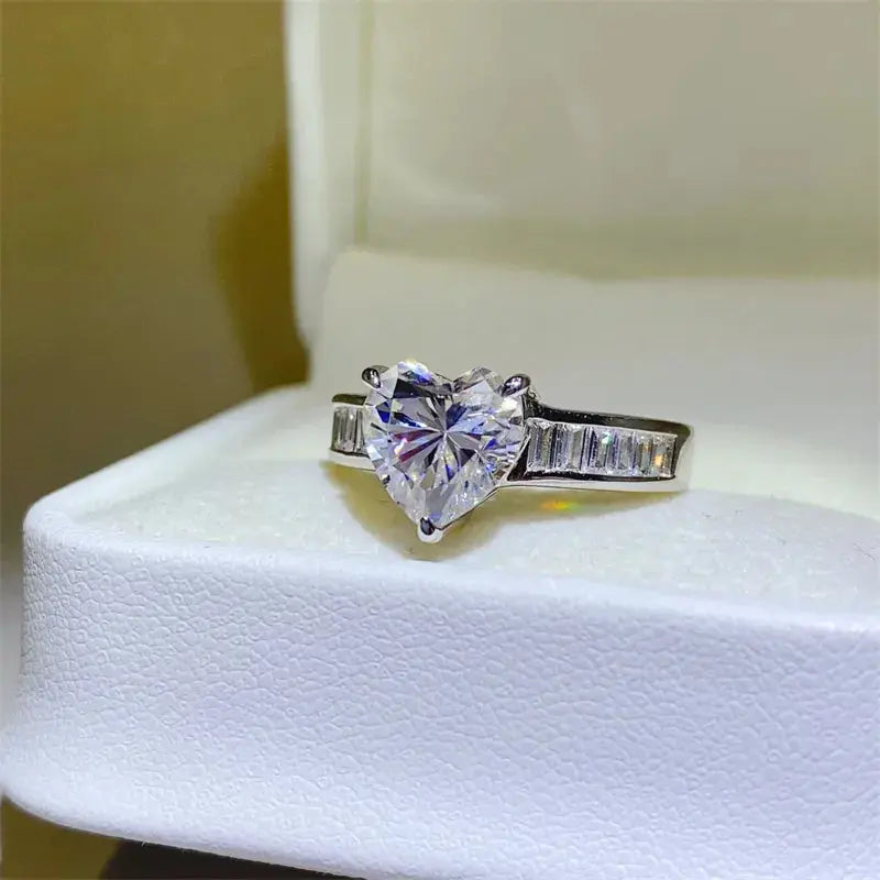 3 Carat Moissanite 925 Sterling Silver Ring - SmileBen