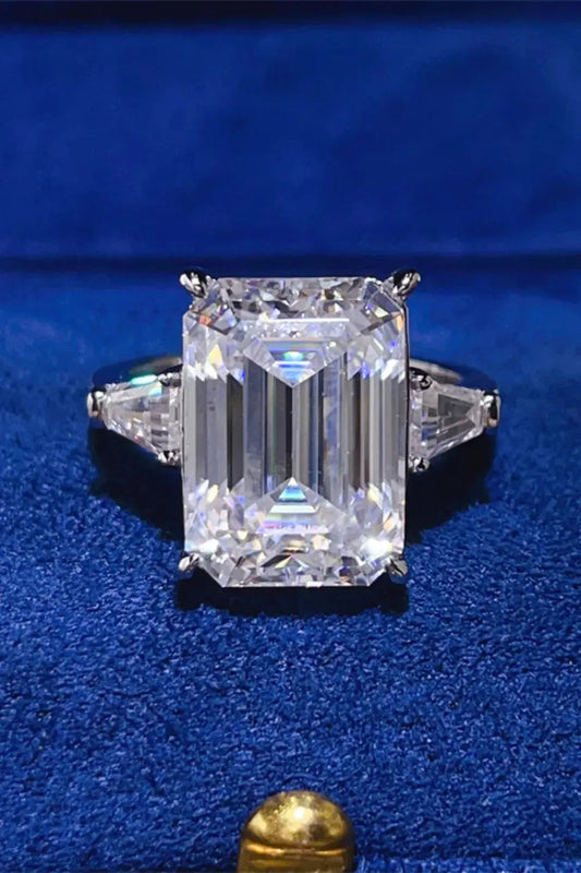 10 Carat Moissanite 925 Sterling Silver Ring - SmileBen