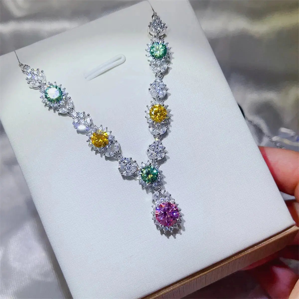 3.5 Carat Moissanite 925 Sterling Silver Necklace - SmileBen