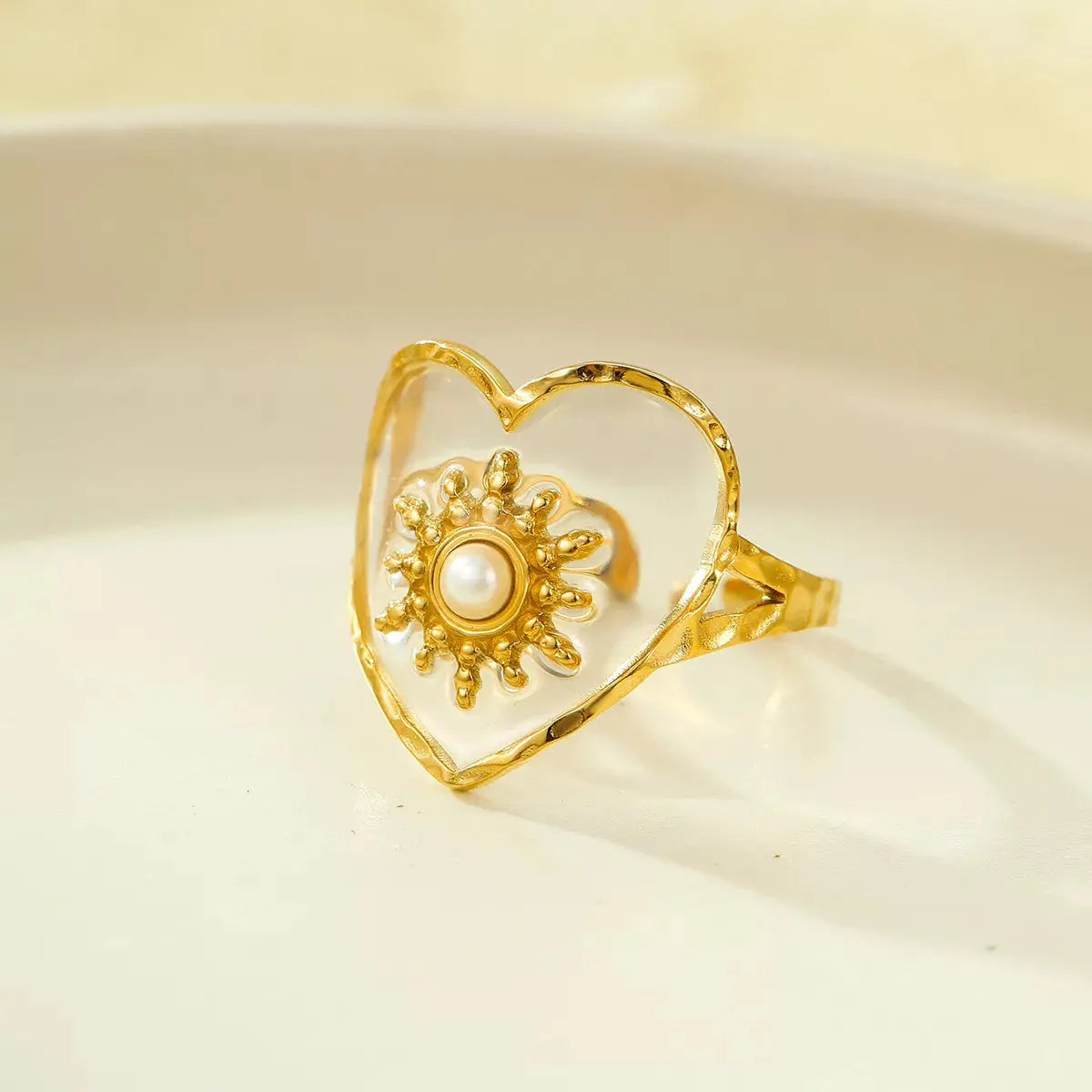 18K Gold-Plated Adjustable Open Ring - SmileBen
