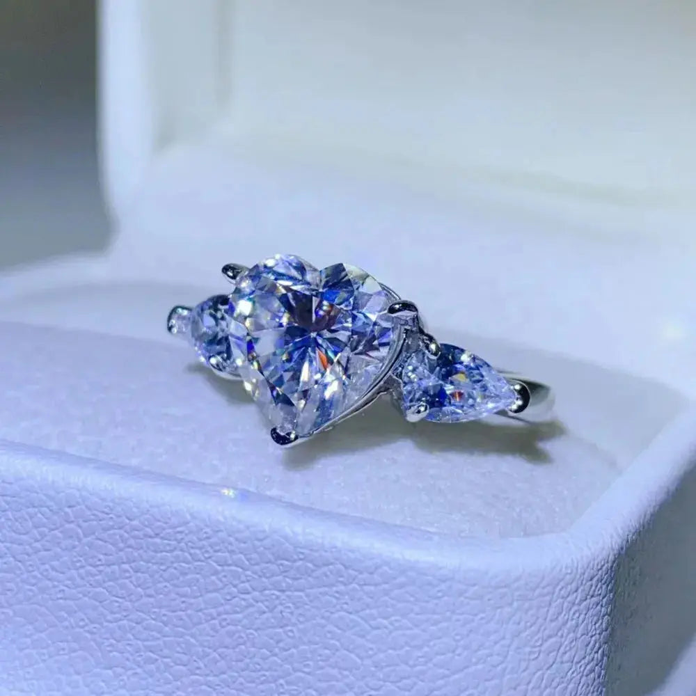 3 Carat Moissanite 925 Sterling Silver Ring - SmileBen
