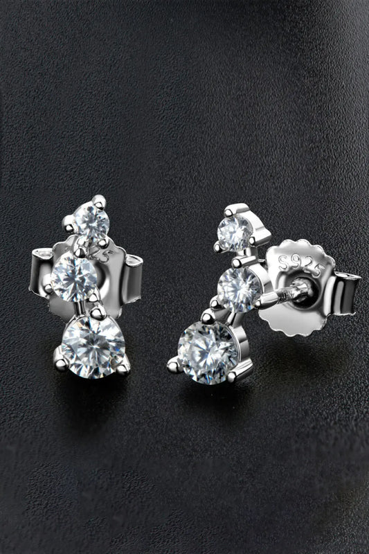 Adored Your Way Moissanite Stud Earrings - SmileBen