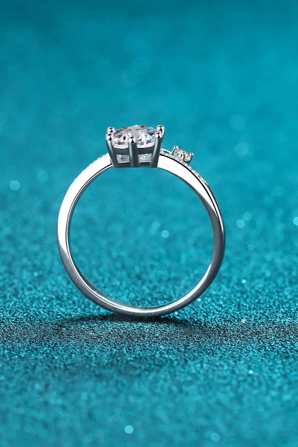 1 Carat Moissanite 925 Sterling Silver Bypass Ring - SmileBen