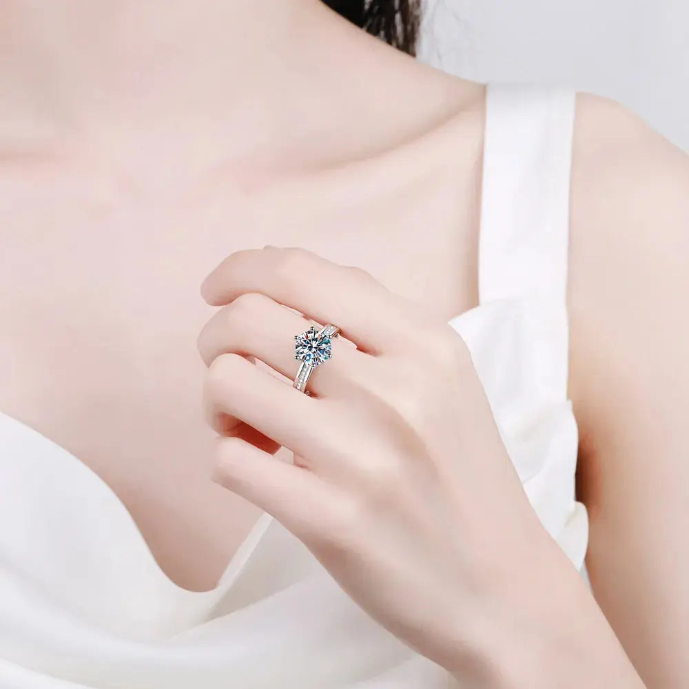 3 Carat Moissanite 925 Sterling Silver Ring - SmileBen