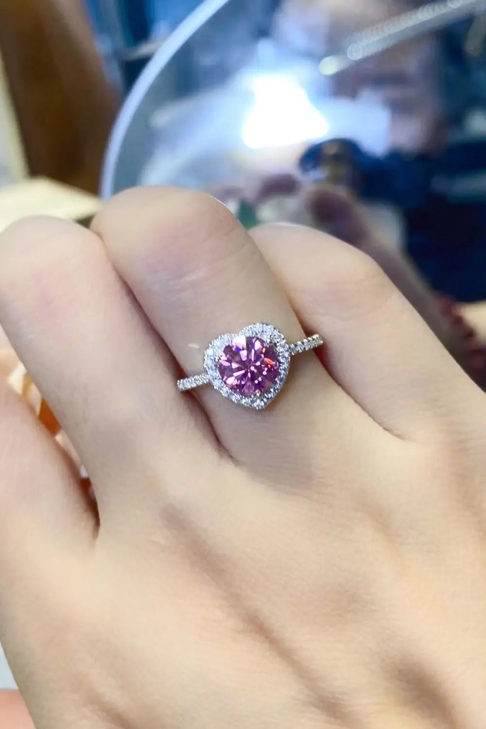 Lifelong Journey 1 Carat Moissanite Heart Ring - SmileBen