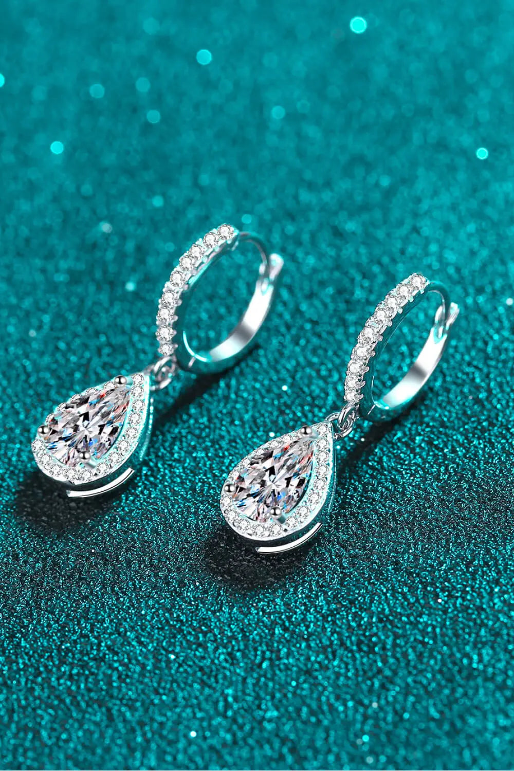 Moissanite Teardrop Earrings - SmileBen