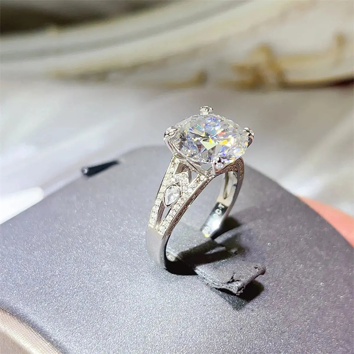 5 Carat Moissanite 925 Sterling Silver Ring - SmileBen