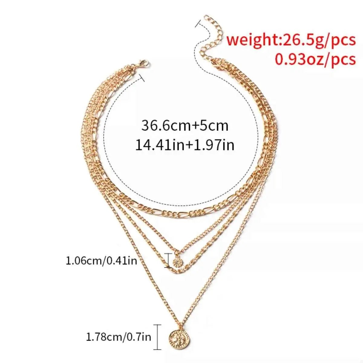 Four Layered Pendant Necklace - SmileBen