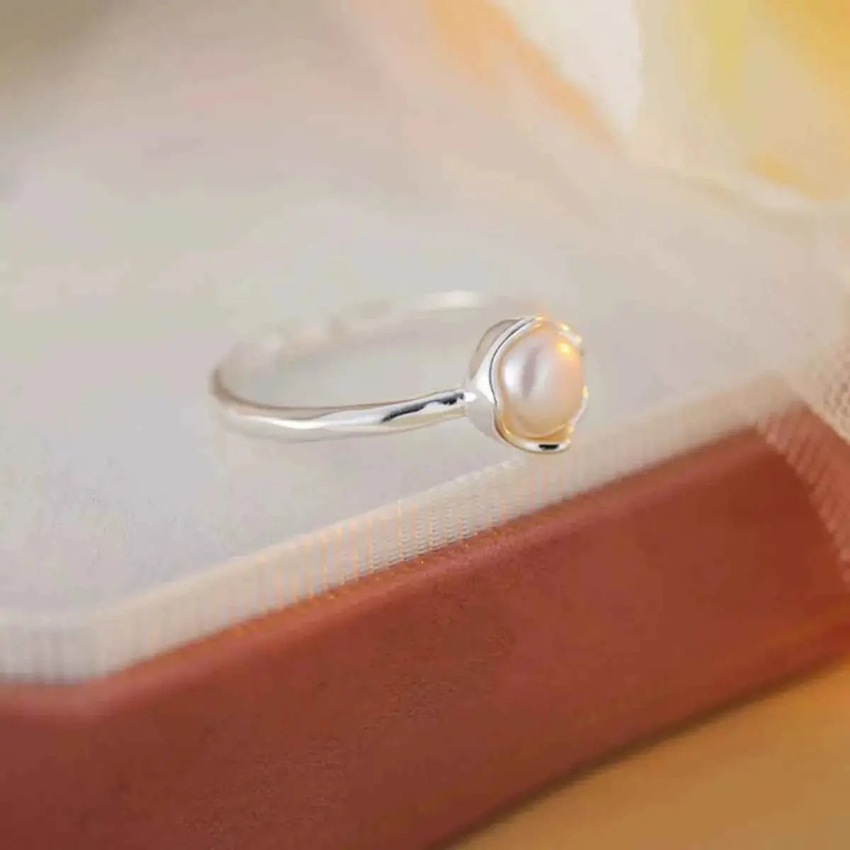Freshwater Pearl 925 Sterling Silver Open Ring - SmileBen