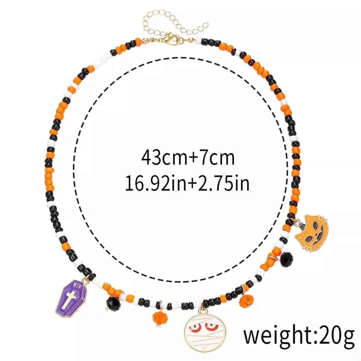 Halloween Charm Beaded Necklace - SmileBen