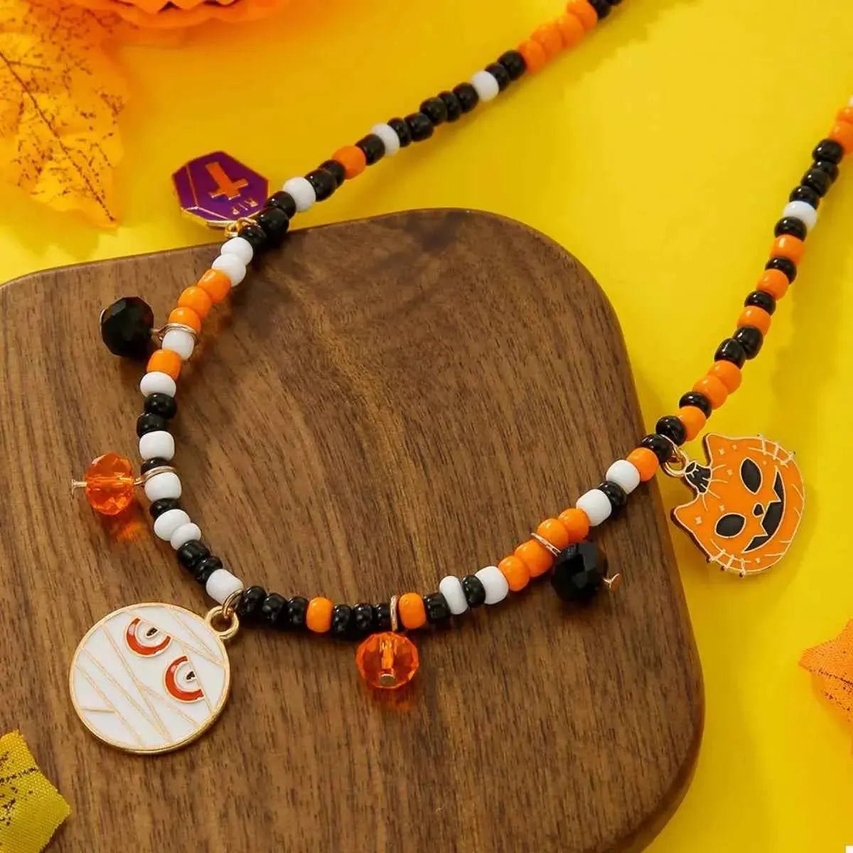 Halloween Charm Beaded Necklace - SmileBen