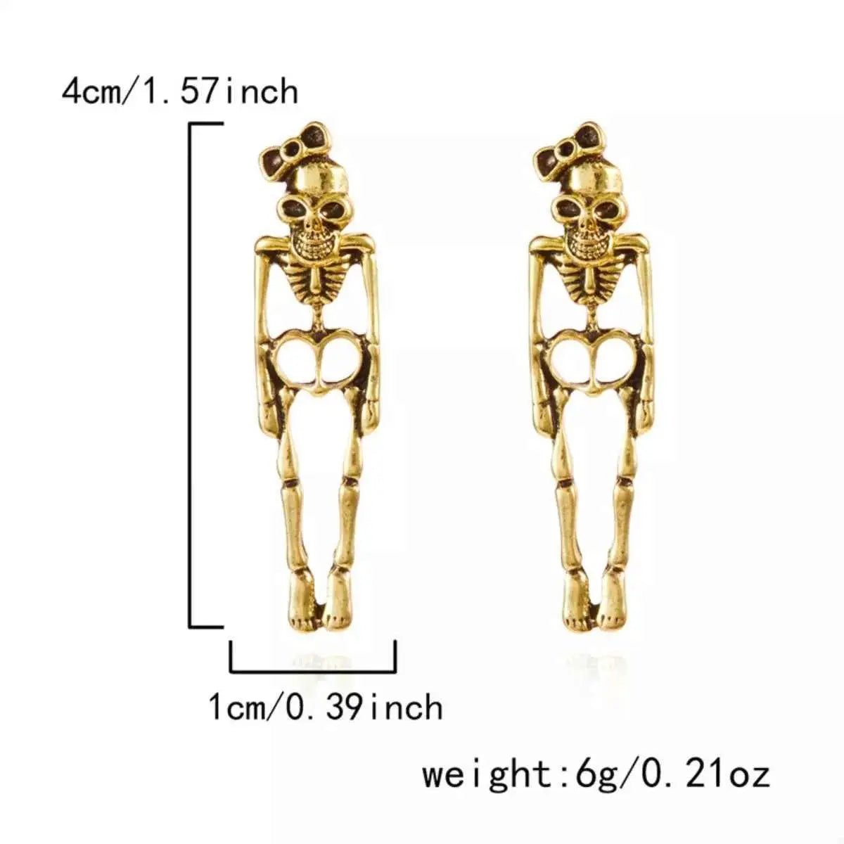 Halloween Skeleton Drop Earrings - SmileBen