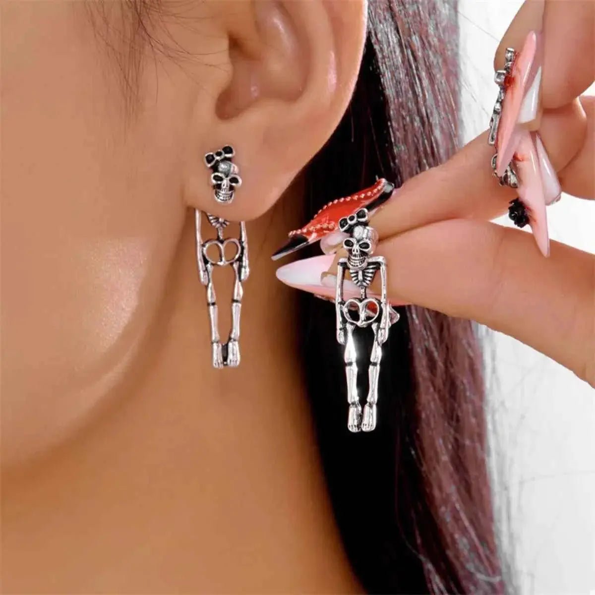 Halloween Skeleton Drop Earrings - SmileBen