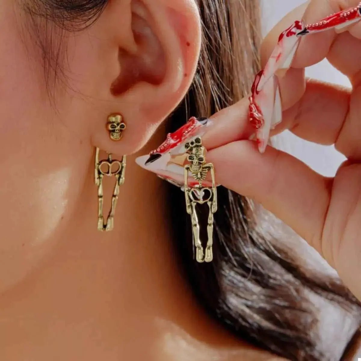 Halloween Skeleton Drop Earrings - SmileBen