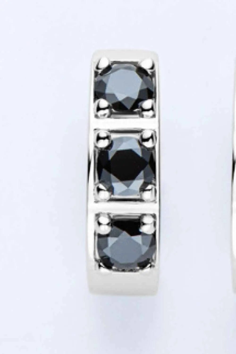 Inlaid Moissanite Huggie Earrings - SmileBen