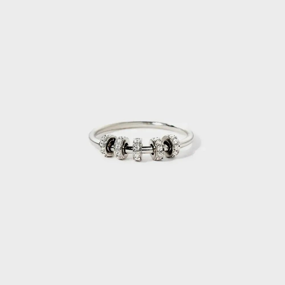 Inlaid Zircon 925 Sterling Silver Ring - SmileBen