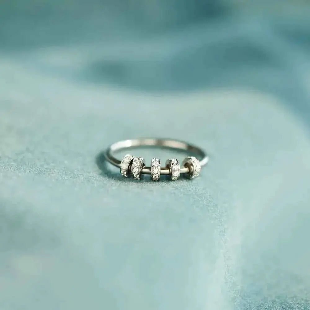 Inlaid Zircon 925 Sterling Silver Ring - SmileBen