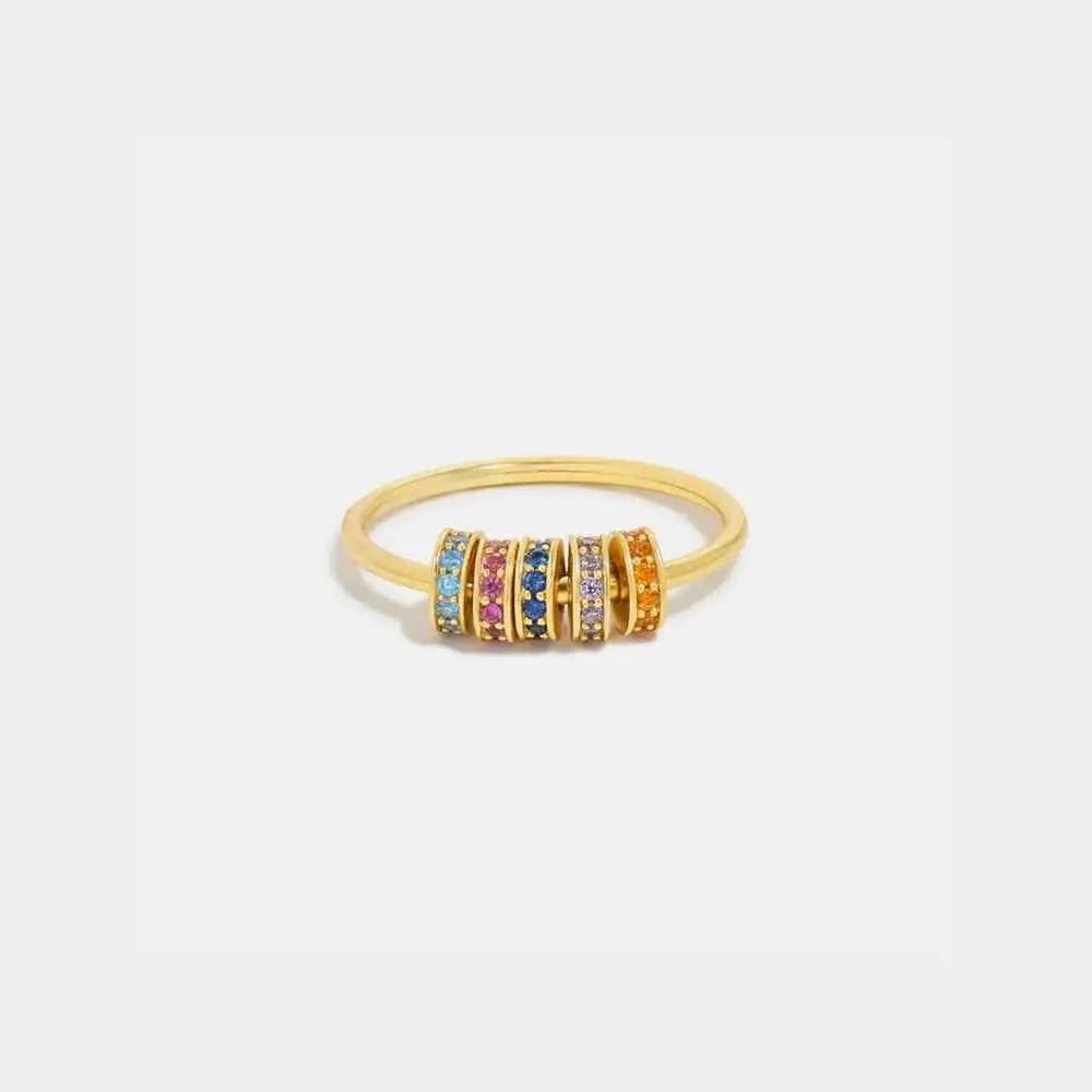 Inlaid Zircon 925 Sterling Silver Ring - SmileBen