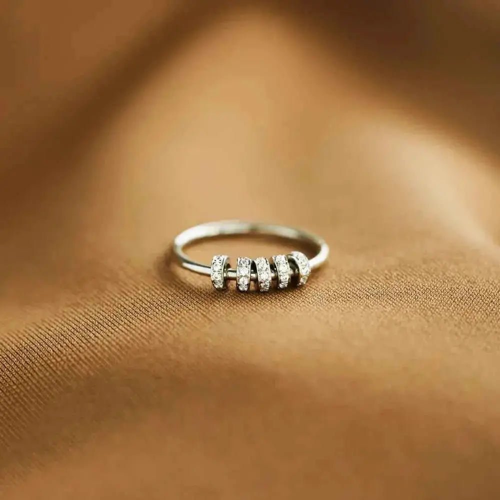 Inlaid Zircon 925 Sterling Silver Ring - SmileBen