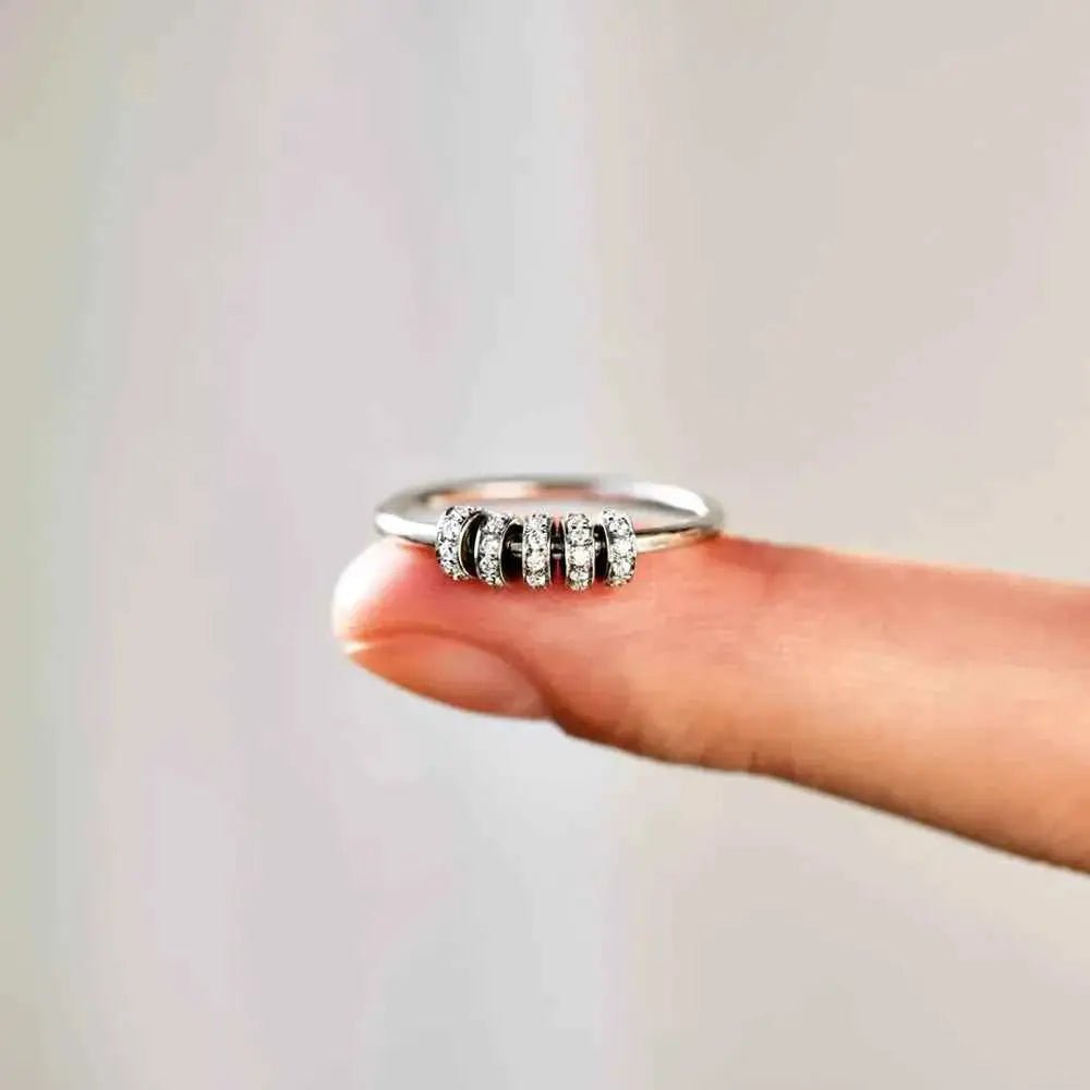 Inlaid Zircon 925 Sterling Silver Ring - SmileBen