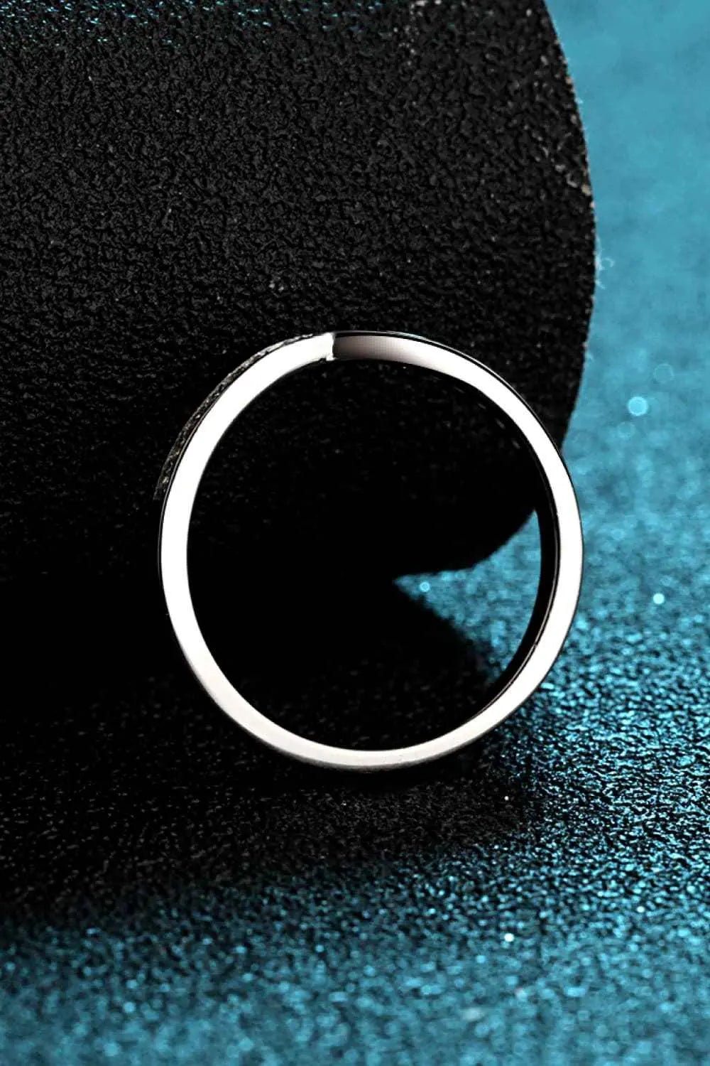 Minimalist Moissanite Rhodium - Plated Ring - SmileBen